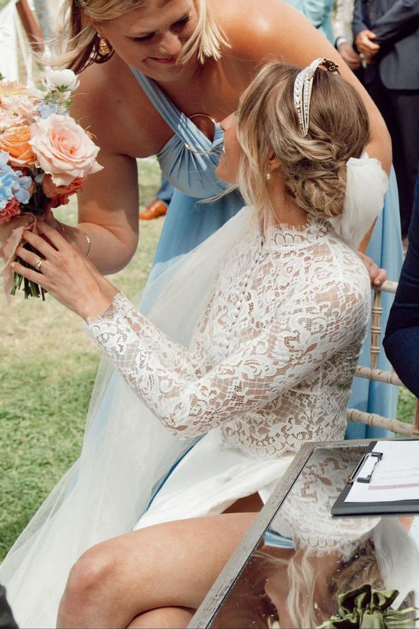 Lace Bolero with Front Buttoning and Turtle Neckline | GRACE