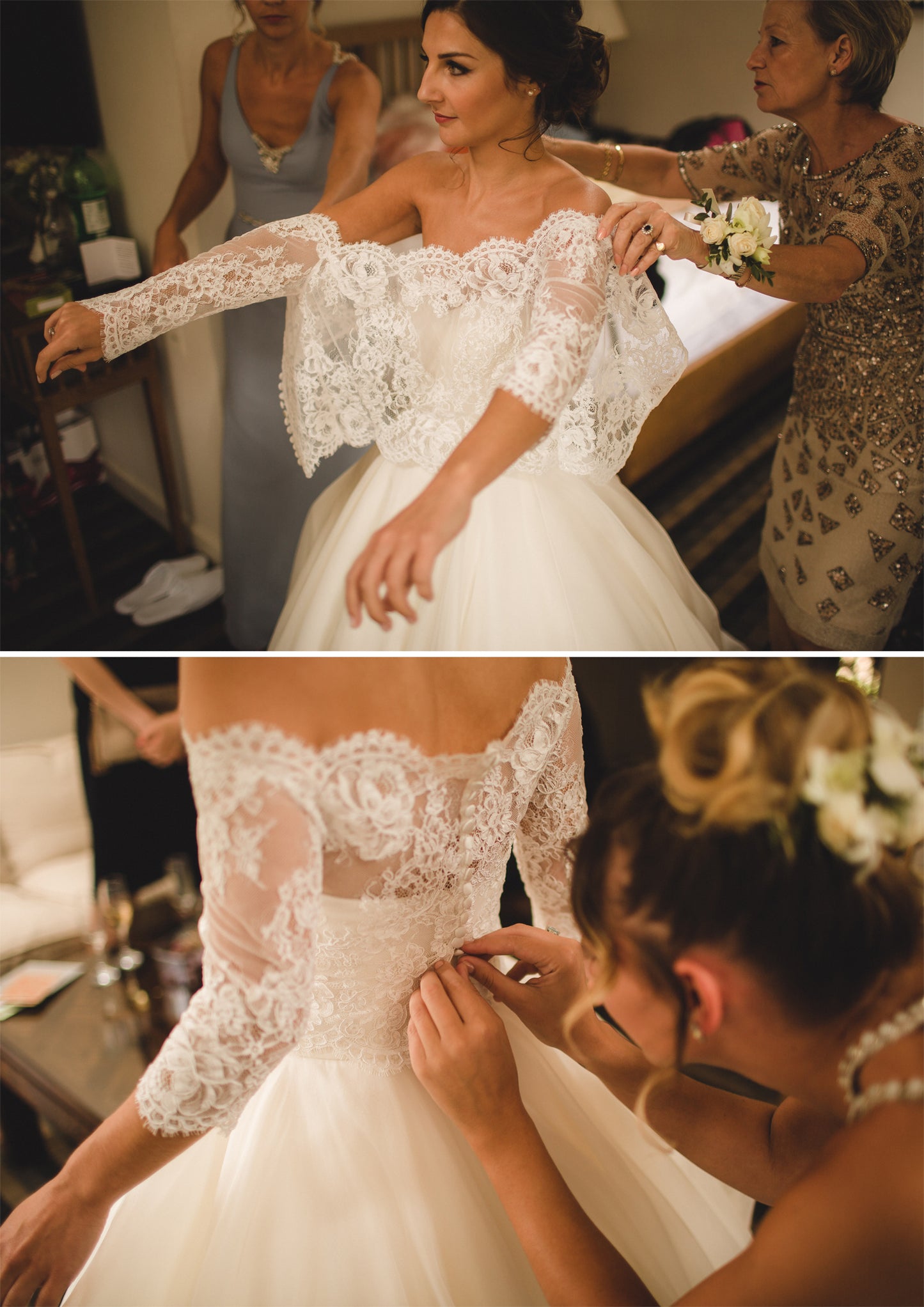 Off-shoulder Bolero | Alencon Lace