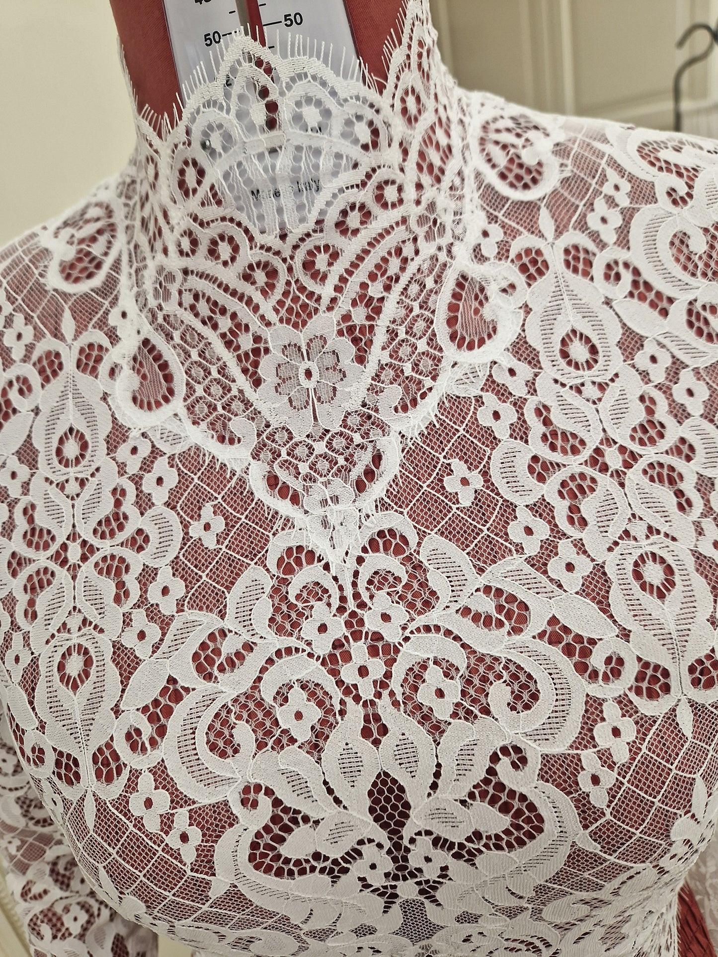 Turtleneck Bolero in Chantilly Lace with Intricate Lace Trim | ELEANOR