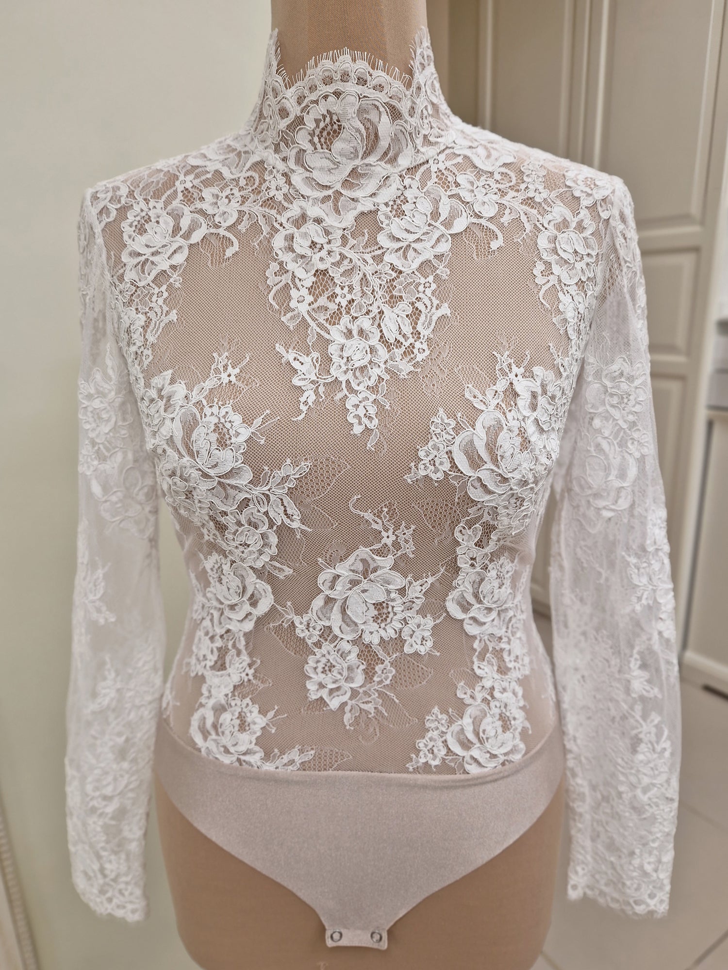 Aster Two Piece Wedding Tulle Dress, Bodysuit, Lace Bodysuit, Long Sleeve  Bodysuit. New Bridal Separates by Stylishbrideaccs 