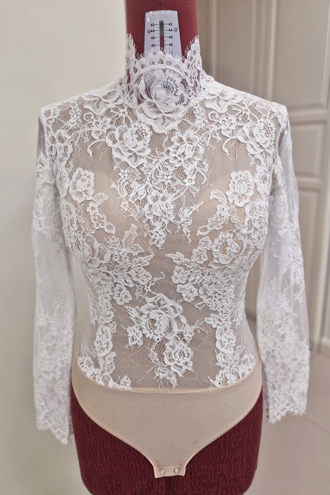 White Bridal Lace Bodysuit