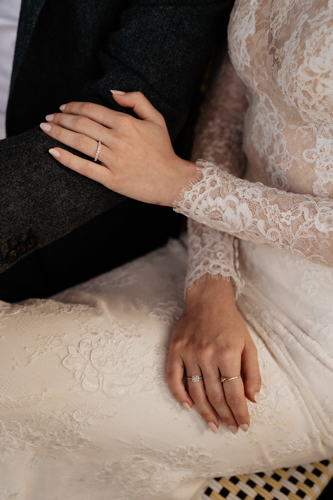 Semi-sheer Lace Wedding Bodysuit